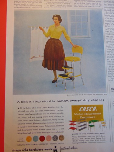 1958 cosco metal step - cosco, stool